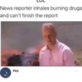 News reporter gets high and can't finish report