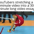 Youtubers stretching a 2 minute video
