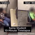 Viendo video de matemáticas vs viendo Star Wars