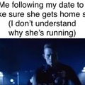 Why is she running?
