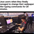 Linux users changing their wallpaper