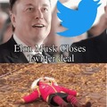 Elon musk closes twitter deal