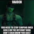 Snake gives raiden some advice