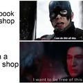 at the food shop vs clothing shop