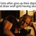 Artist giving up their dignity