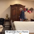 Grandpa built a secret library that you have to walk through a Narnia wardrobe to get to