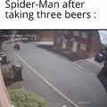 Spider man is high