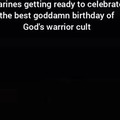 Marines celebrating the best birthday