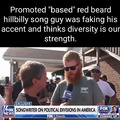 Red beard songwriter was faking his accent