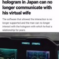 Man married a hologram in Japan and now can no longer communicate