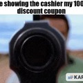 Showing my discount coupon