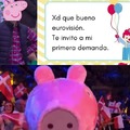 Eurovisión sacando a Peppa Pig. Peppa pig desde su casa: Cagaste