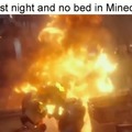 First night and no bed in Minecraft