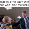 Crying baby on the plane