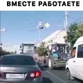 Carrera de tractores en Rusia