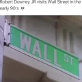 Robert Downey Jr visits Wall street in the early 90s