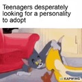 Teenagers looking for a personality