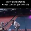 Taylor swift yendo al concierto de Kanye west