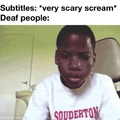 Deaf people watching scream 6