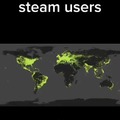 Mapa de todos los usuarios de Steam