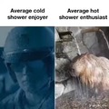 Cold showers vs hot showers