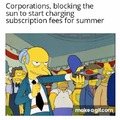 Corporations blocking the sun