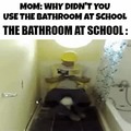 the bathroom at school