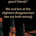 Disagreement between men