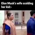 Elon Musk's wife scolding her kid