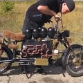 Homemade steam motorcycle