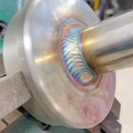 Smoothing out a welded surface by sanding