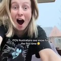Aussies see snow for the first time in Canada...