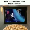 Pizza in a microwave is like cursing in a church