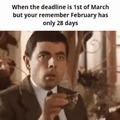 February to March meme