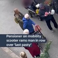 Pensioner on mobility scooter rams man in row over last pasty
