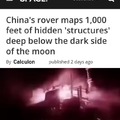 China's rover maps hidden structures bellow the moon