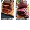 Ingredients of fake and real meat xd