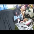 Alan Rickman playing with baby Harry