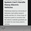 Guardrail system can't handle heavy electric vehicles