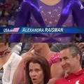 Parents watching her olympic daughter