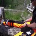 Chainsaw protection pants. Very cool idea.