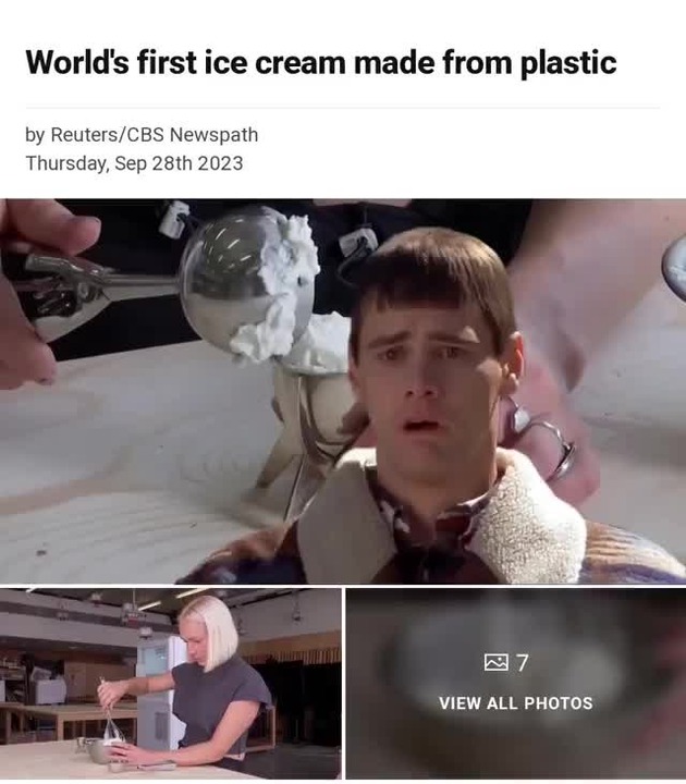 World's first ice cream made from plastic Meme by Dhoxer ) Memedroid