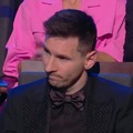 Plantilla de Messi recogiendo premio