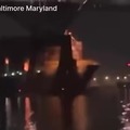Baltimore bridge collapsing video