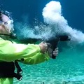 A machinegun does work underwater