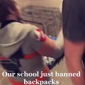 Rigby High School banned backpacks